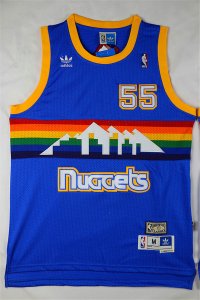 Maillot De Basket Denver Nuggets Dikembe Mutombo 55 Rainbow Engrener Bleu
